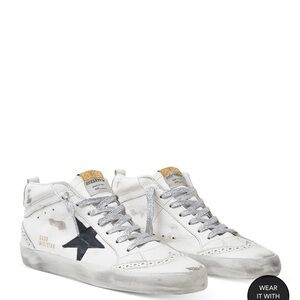 GGB mid star leather wing tip sneaker